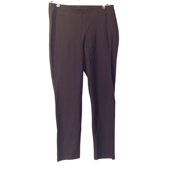 Eileen Fisher Pull-On Tapered Leg Ankle Length Pant Burgundy Women XS - Picture 1 of 6